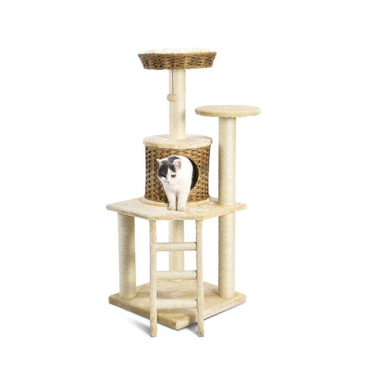 Cheap Nice Luxury Sisal For Mdf Board Scratcher House Design Cat Tree With Platform Scratching Posts