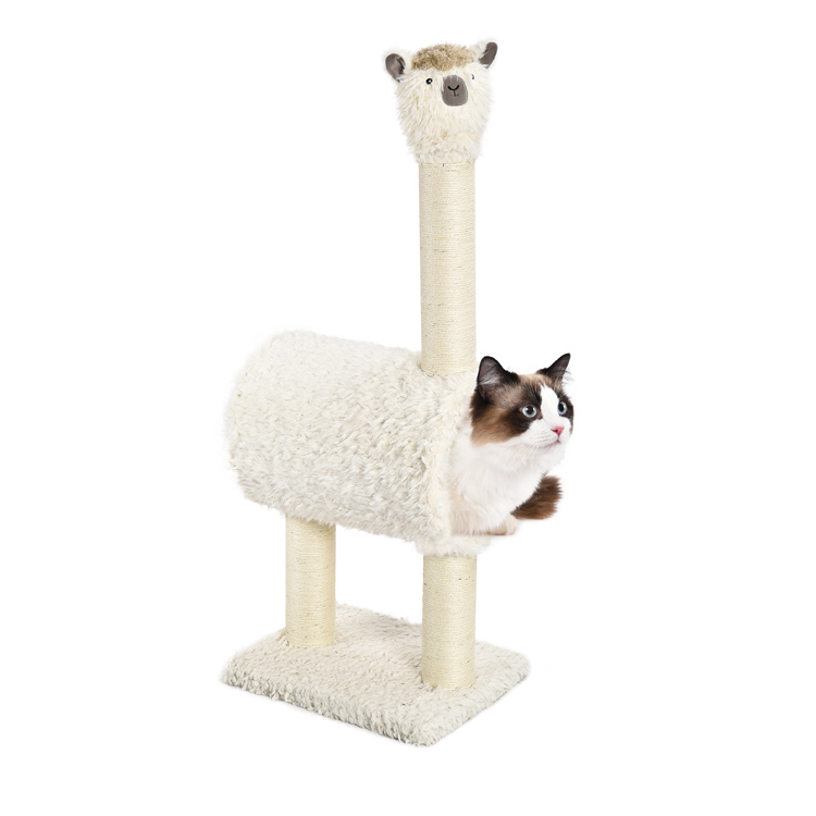 Alpaca Customized Modern Custom Stuffed Pet Toy Sisal Cat Tree
