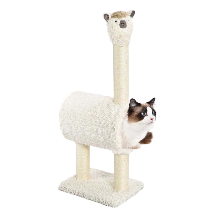 Sustainable Stocked Soft Creative Plush Furniture Modern Wood Cat Tree House