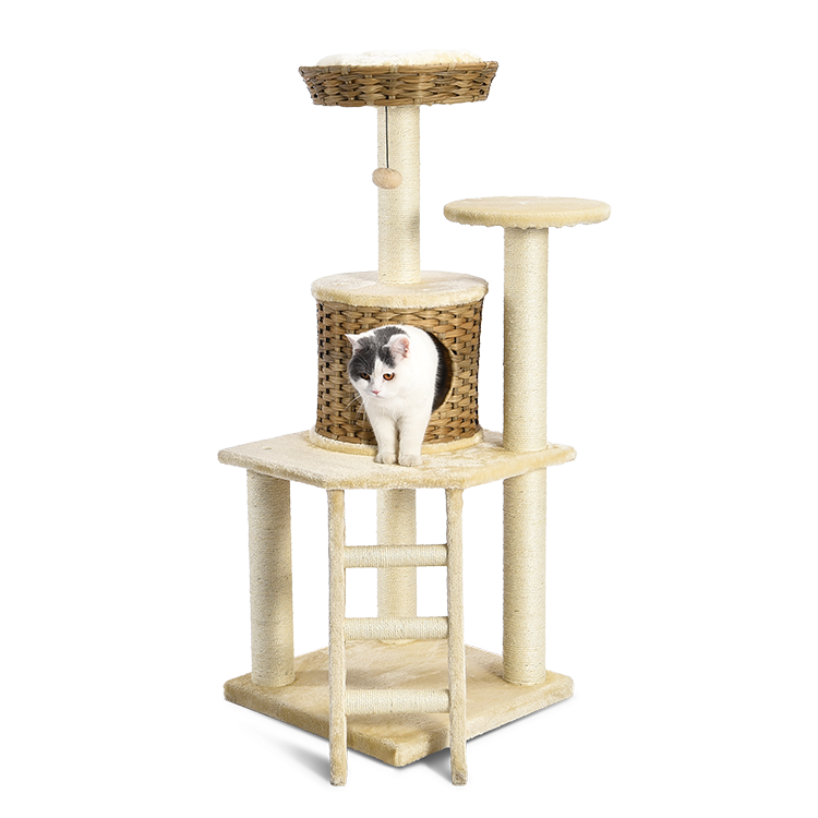 Oem Odm Custom Multifunction Cat Tree Climbing House Cat Tree Toy Scratcher