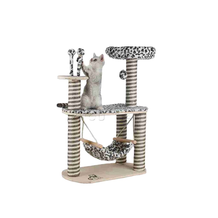 Hot Sale Wholesale Cat Scarhing Pole Cat Furniture Cat Tree Climbing With Platform Scratching Posts