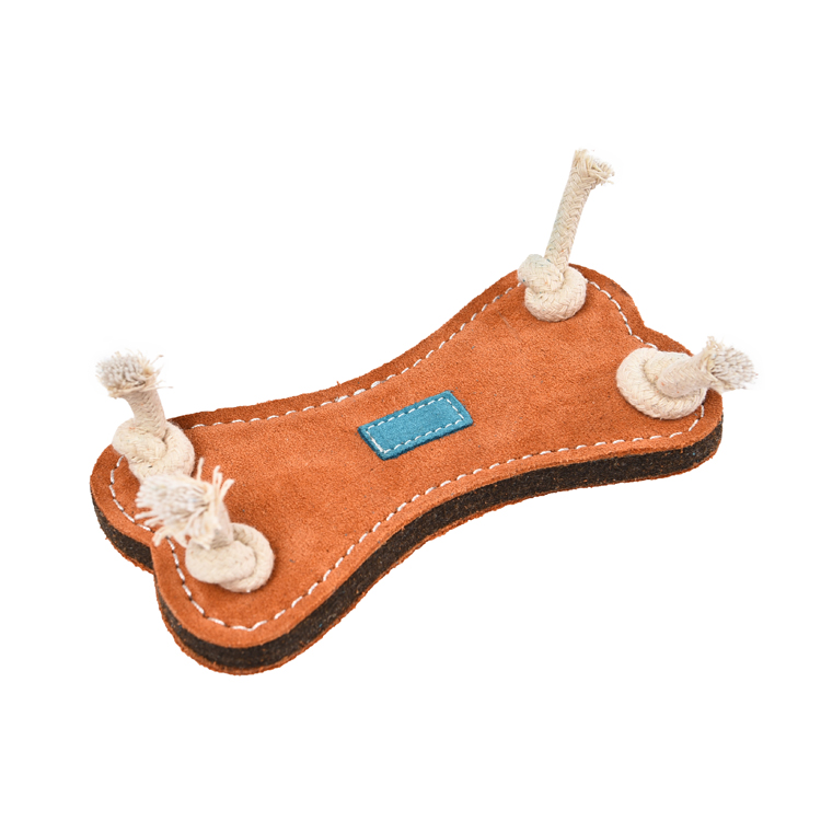 Sustainable 9*18*t1.5 Cm Real Cowhide Durable Plush Chew For Pets Dog Fetch And Toss