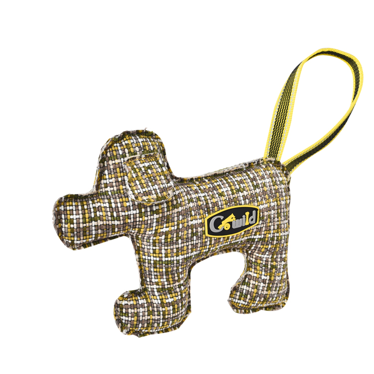 Durable Using Low Price Tugging Plush Artificial Material Linen Rubber Dog Chew Toy
