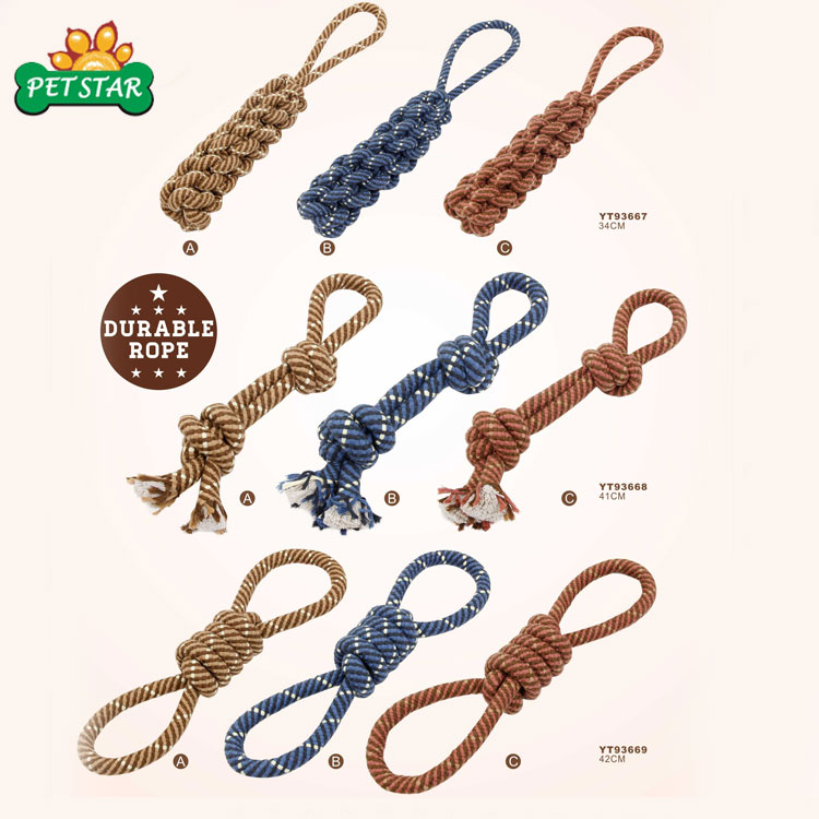 Juguetes Para Mascotas Chewing Tugging Tossing Funny Durable Cotton Rope Dog Chew Pet Toy