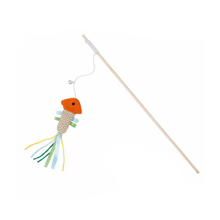 Sustainable Fishing Rod Spin Feather Wand China New Product Cat Scratch Guaranteed Quality Toy