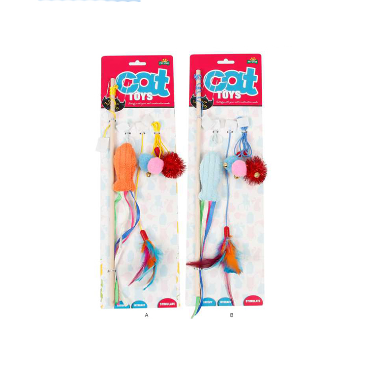 New Design Panic Cat Teaser Stick Toy
