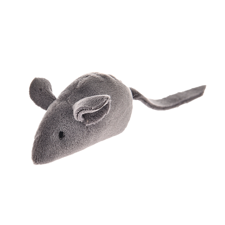 Cotton/plush Eco-friendly Squeaking Non-toxic Cat Plush Soft Fur Mouse Cat Toy Sp622017