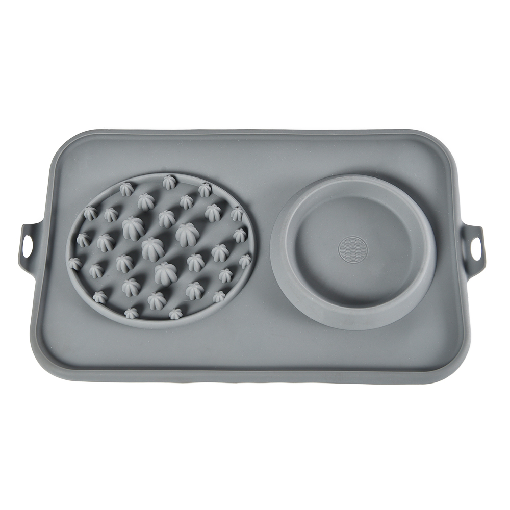 Easy To Clean &amp; Store Food-grade Dog Silicone Slow Feeding Mat For Pet