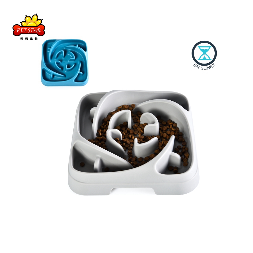 Square Slow Pet Bowl Material Eco Friendly Pet Feeder Dog And Cat Bowl