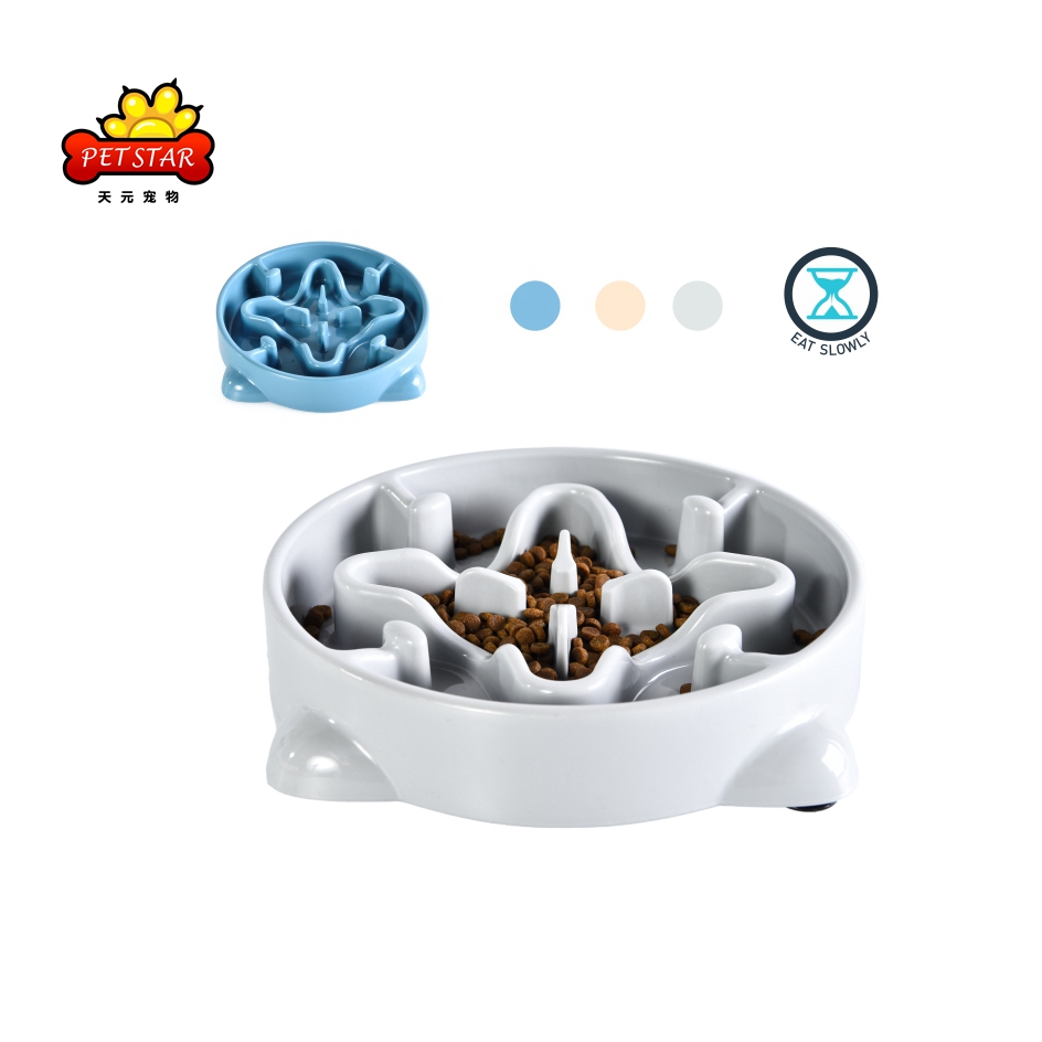Anti Choking Plastic Pet Slow Food Bowl Dog Feeding Pet Slow Feeder Pet Bowl