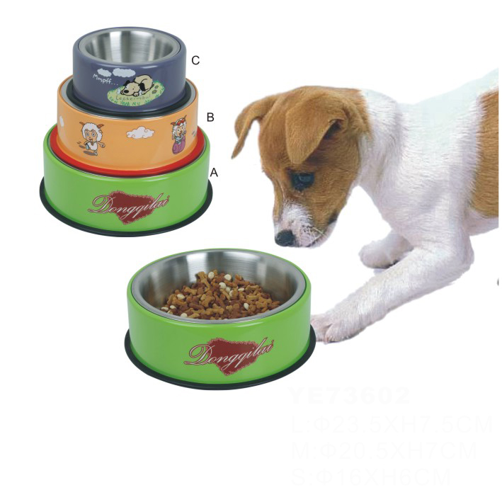2022 New Design Custom Logo Rounded Stainless Non Slip Personalized Dog Food Bowl