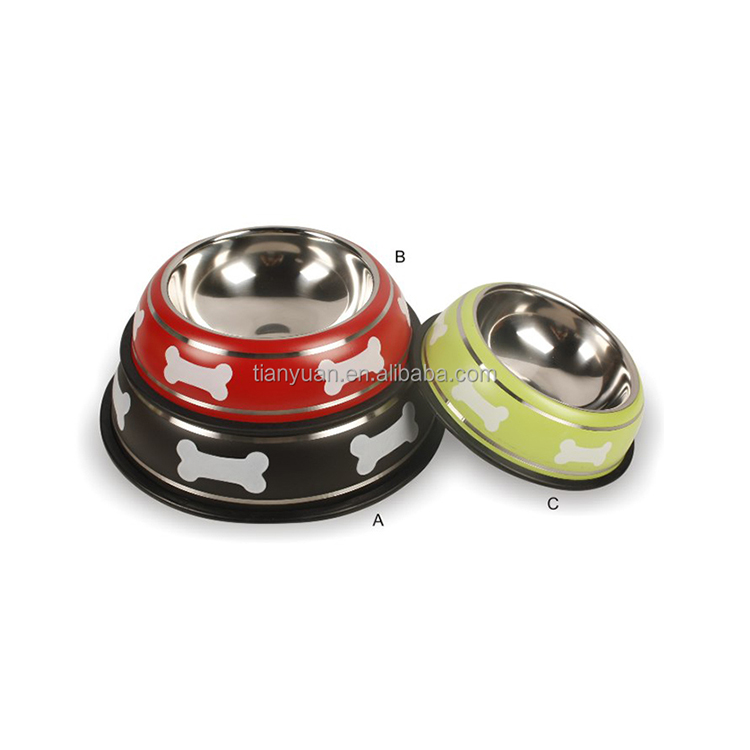 Wholesale Pet Bowls Various Models Easy To Clean Round Red Black Yellow Dog Feeding Bowl