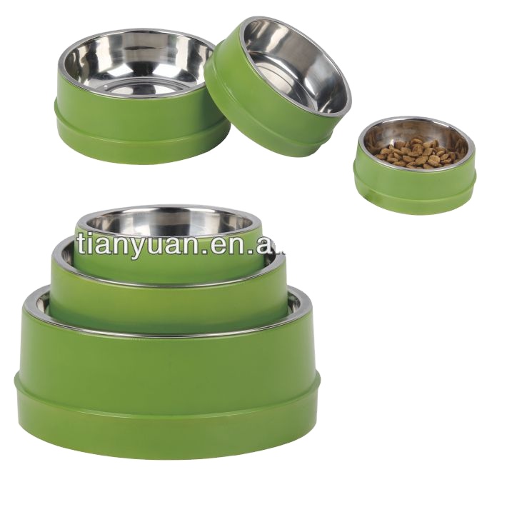 Sustainable Stainless Steel Pet Products Rounded Removable Eco-friendly Pet Bowl Dog Feeder