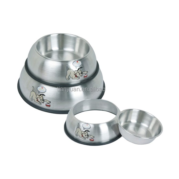 Sustainable Non-skid Silicone Guaranteed Quality Removable Stainless Steel Dog Bowl