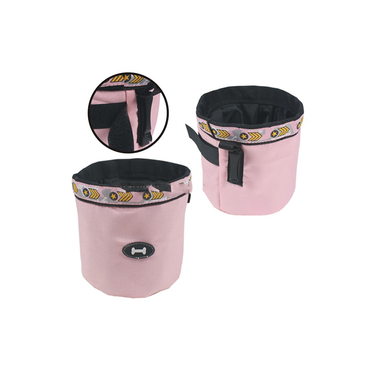 Guaranteed Eco-friendly Quality Pink Oxford Cloth Dog Treat Packaging Training Bag