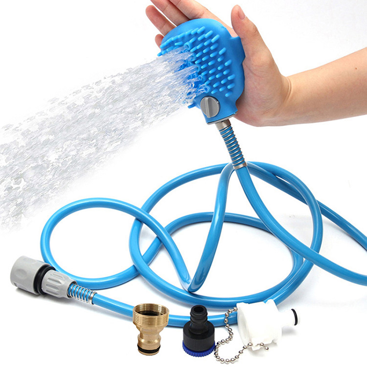 Hand Wearable Use Sprinkler Pet Shower Spray Massage Pet Dog Cat Shower Head