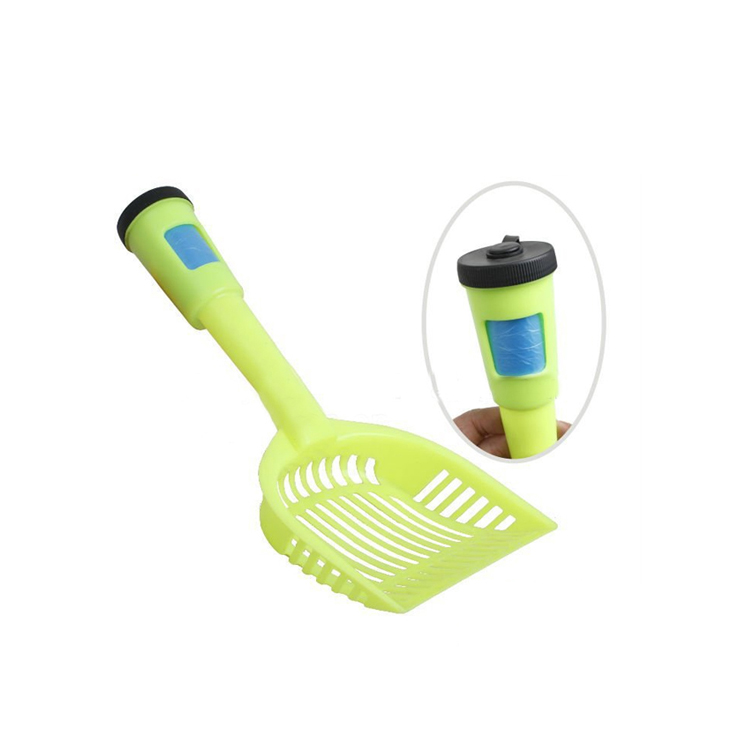 Wholesale Custom Integrated Plastic Pet Cat Litter Scoop With Wastebag