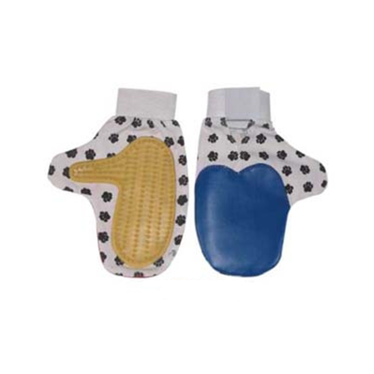 Factory Direct Selling Pet Grooming Products Cotton Rubber Pet Grooming Glove,Pet Bath Gloves