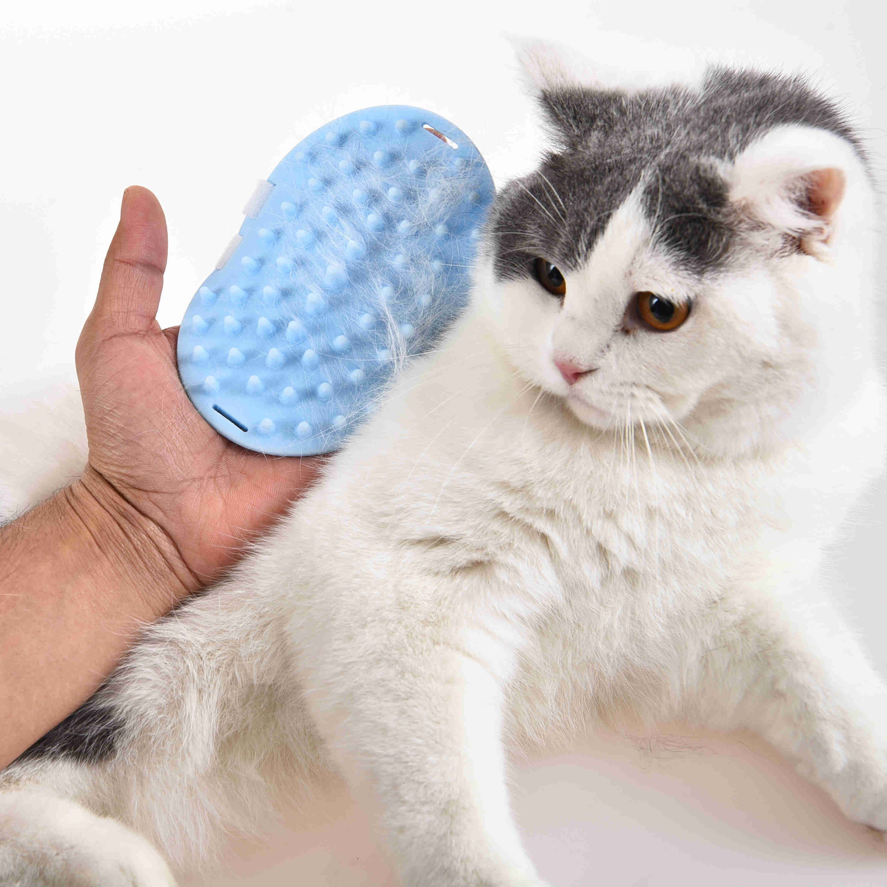 Pet Bathing Tool Cleaning Massage Cat Hair Remover Curry Soft Rubber Palm Bath Hand Fur Remover