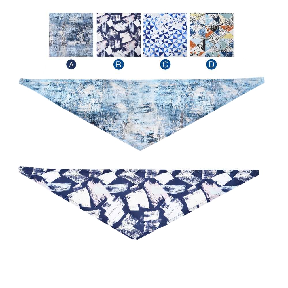 Customized 100% Recycle Pet Fashion Printed Pet Dog Triangle Scarf For Outdoor