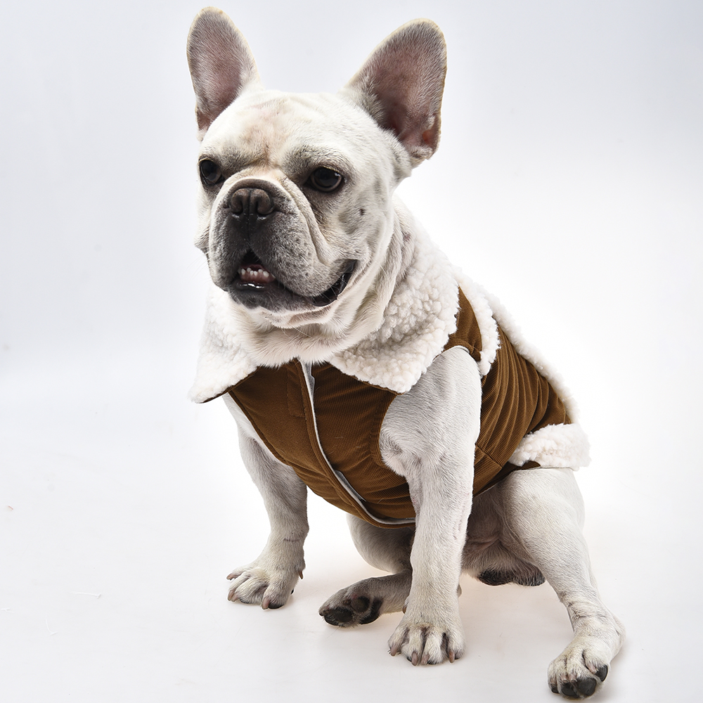 Oem Custom Wholesale Luxury Cold Weather Lamb Wool Warm Dog Clothes Coat