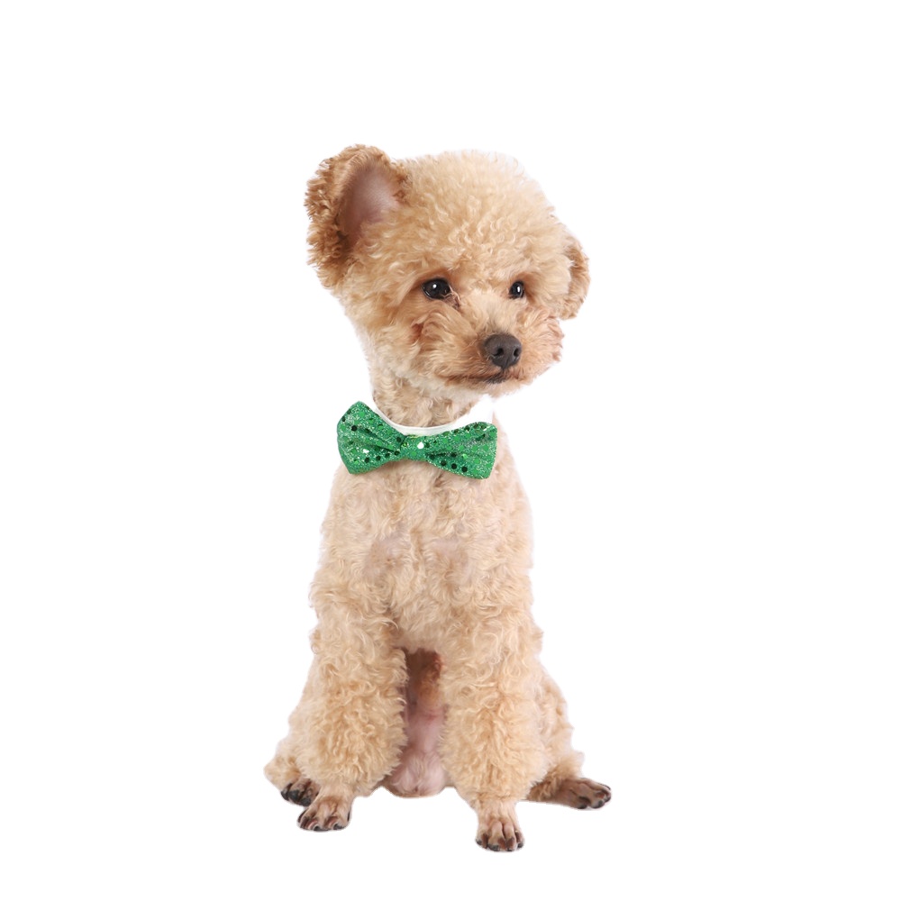 New Design Dow Pet Bow Ties Christmas Party Glitter Cat Dog Christmas Bow Tie Bowknot Collar