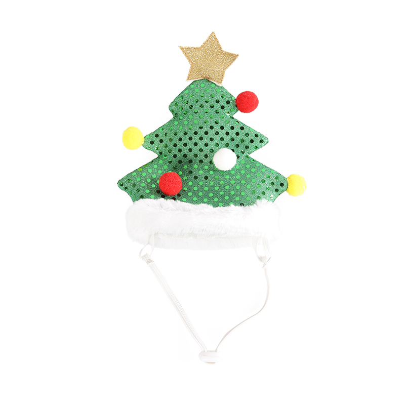 Hot Selling Christmas Sparkling Glitter Pet Hats Costume Winter Party Dog Cat Pet Hat
