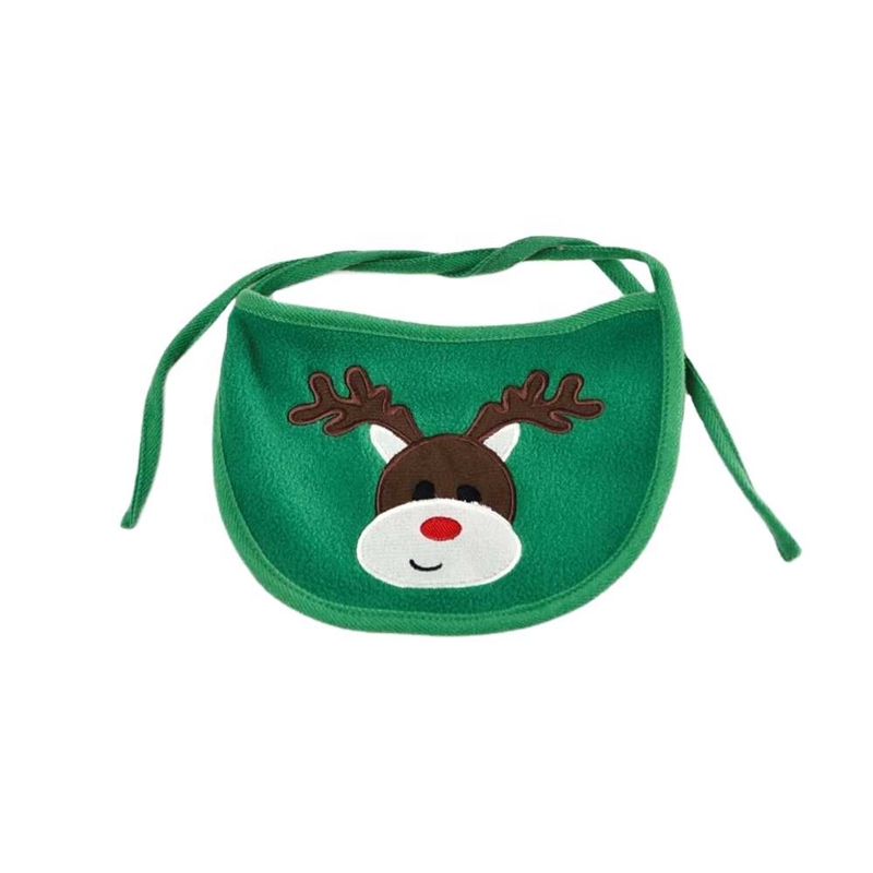 Customized Factory Bulk Pet Christmas Clothes Accessories Cheap Pet Cat Green Saliva Towel