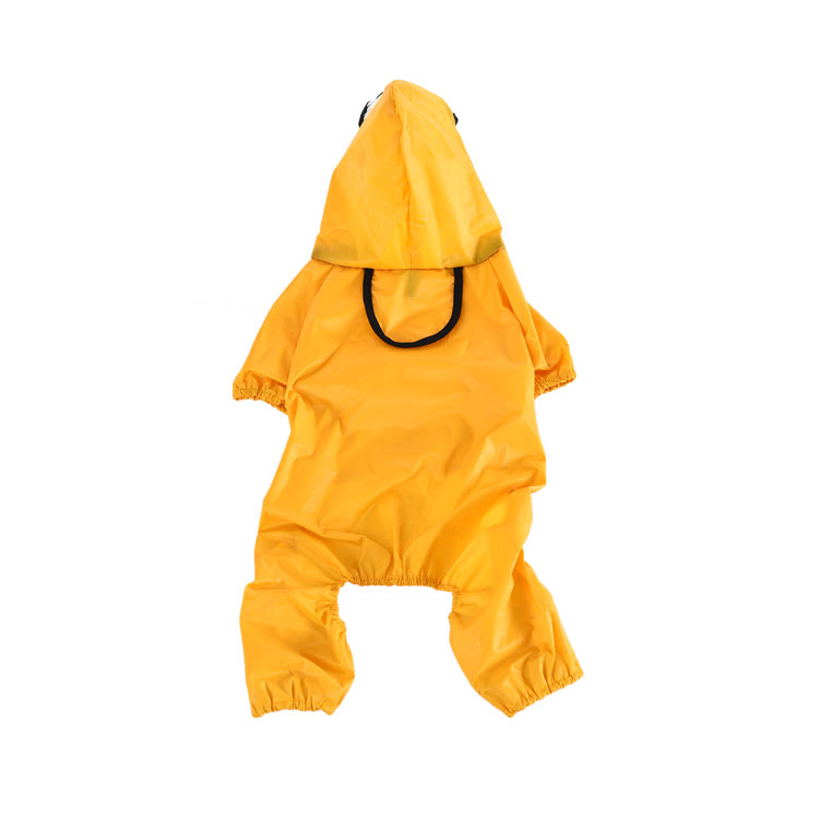 Cool Yellow Customized Dog Rain Coat Waterproof