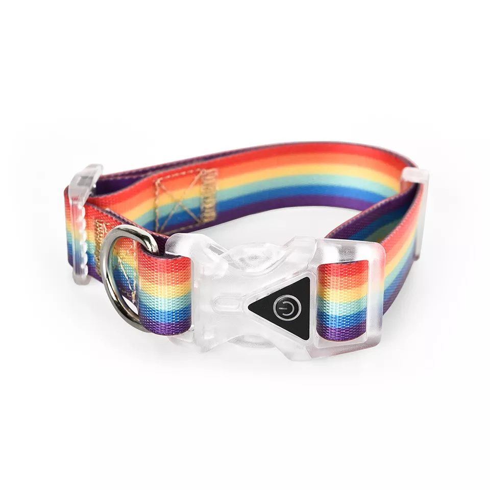 Petstar New Design Easy To Clean Pvc Adjustable Dog Collar 3 Modes Lighted Pet Collar