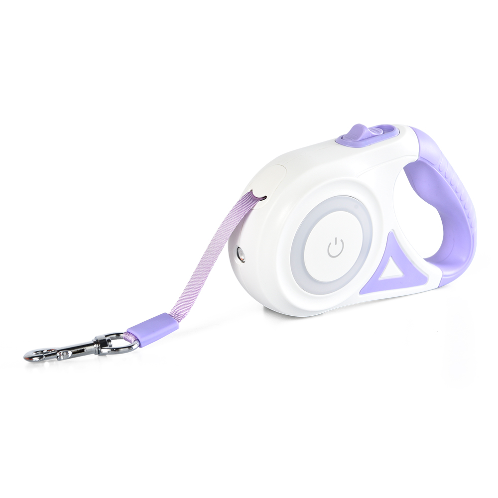 Tianyuan Pet Multi Color Led Flashlight One Click Stop 5m Length Touch Light Pet Dog Leash