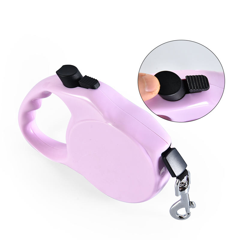 Oem Custom Colourful Pet Auto Retractable Traction Tape 5m Novel Shape Retractable Dog Leash With One-key Lock