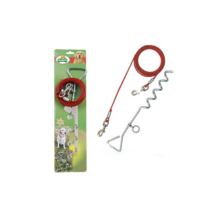Customized Direct Factory Price Chain Leads Pet Dog Tie Out Stakes Pet Collars Leashes