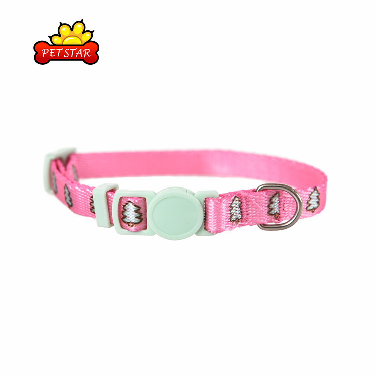 Wholesale Soft Nylon Pet Dog Collar Hardware Cat Pet Collars Leashes Luxury Custom
