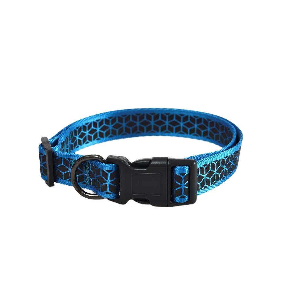 Colorful Night Dog Leash And Collar Custom Dog Collar Reflective Pet Training Collars For Dogs