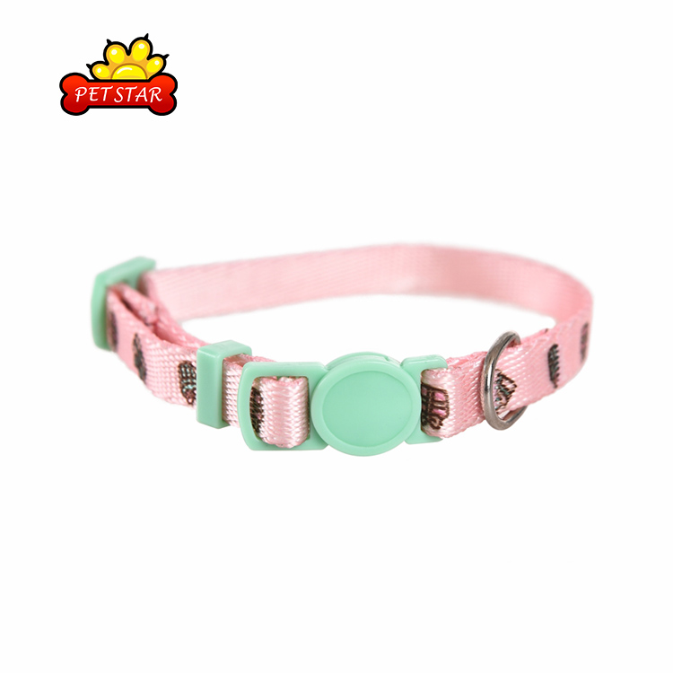 Guaranteed Quality Pet Collar Manufacturer Durable Nylon Fabric Adjustable Cat Collars