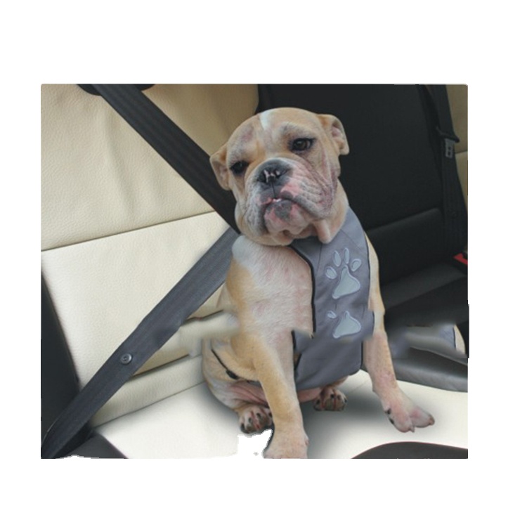 Feather All Seasons Nylon Print High Quality Dog Pet Safety Belt Pet Car Seat Harness With Paws