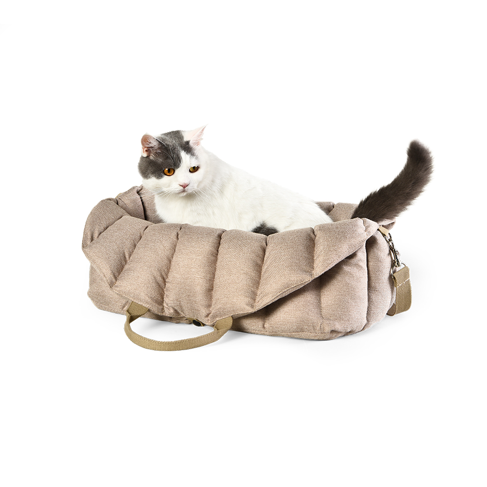 Big Discount Promotion Polyester Twill Faux Linen Pet Sling Bag Dog Car Seat Bed For Dogs Cats