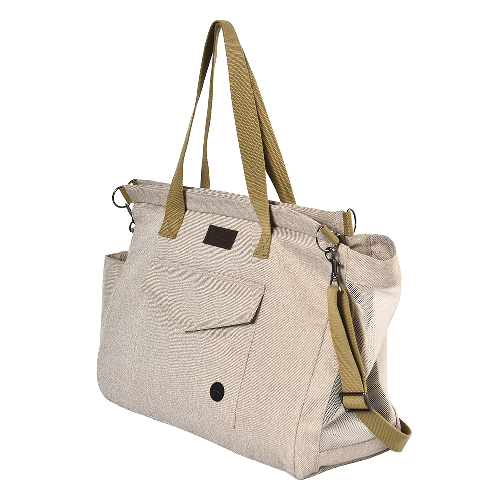Petstar Twill Linen Portable Dog Cat Travel Carrier Tote Pet Carrier Bag