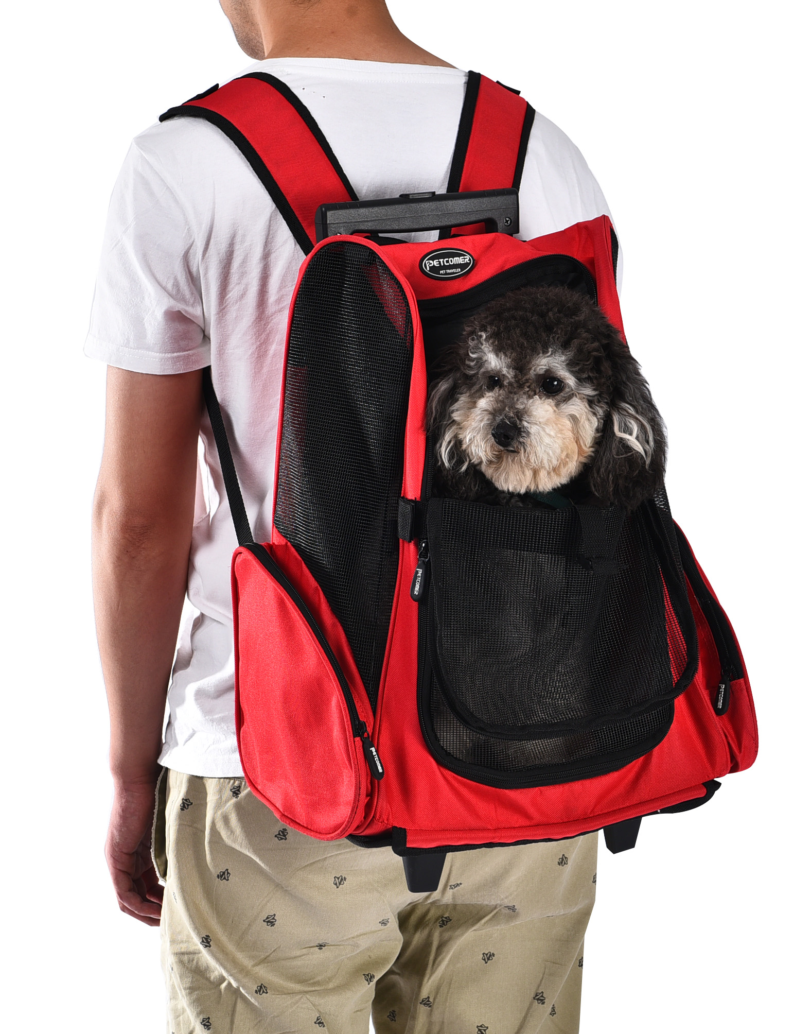 Backpacks Luxury Dog Carrier Wheels Backpack Pet Carrier Travel Pet Dog Carrier Bag