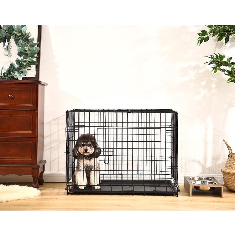 Kennel Dog Pet Cage Small Large Size Safe Stainless Steel Foldable Metal Pet Cages,Carriers &amp; Houses For Dogs All Seasons 100.