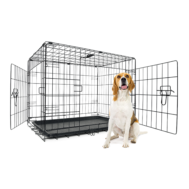 Foldable Strong Stainless Steel Sale Cheap Stocked Discount Metal Dog Kennel Large Dog Cage