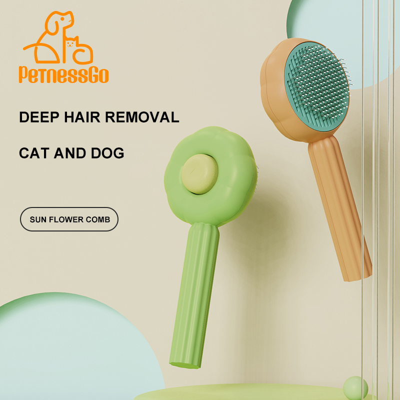 Fashionable Design Flower -shaped Pet Grooming Hair Needle Comb Dog And Cat Grooming Massage Products