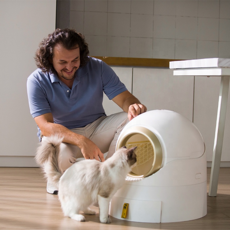 Petnessgo Smart Cat Litter Box 45l Self Cleaning Semi Automatic Pet Cat Litter Box