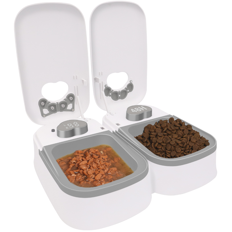 2023 Hot Sale Petnessgo 2 In 1 Automatic Feeding Bowl Smart Automatic Cat Feeder