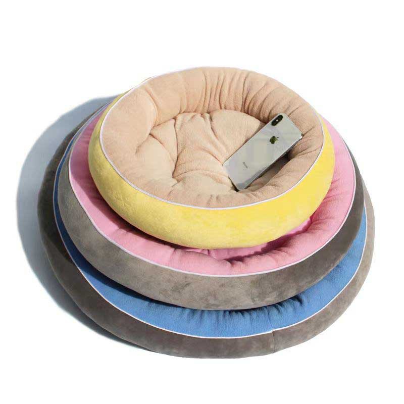 Manufacturer Wholesale Round Short Plush Small Dog Cat Beds & Accessories