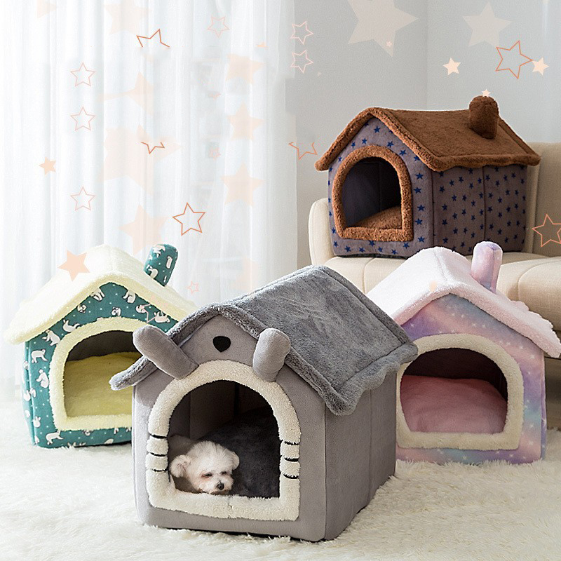 Manufacturer Wholesale Warm Short Plush Small Dog Cat Cave House