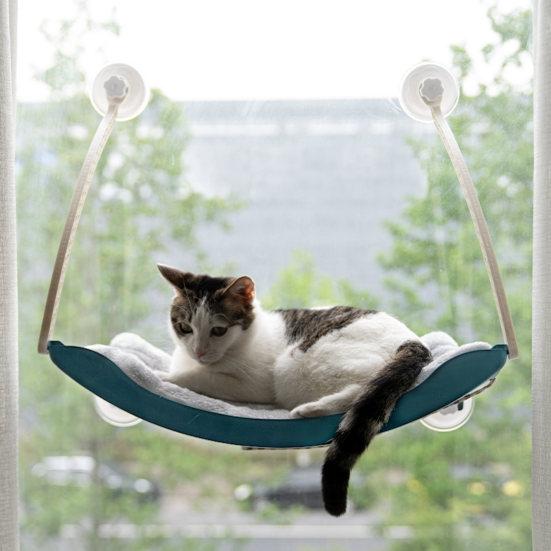 Manufacturer Wholesale Stable Sucker Hanging Window Cat Hammock With Blanket