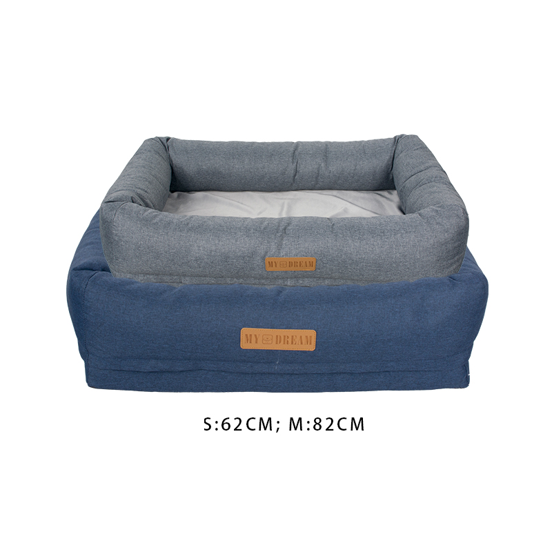 Manufacturer Wholesale Blue Grey Sofa Cushion Memory Foam Cooling Dog Bed Orthopedic Series