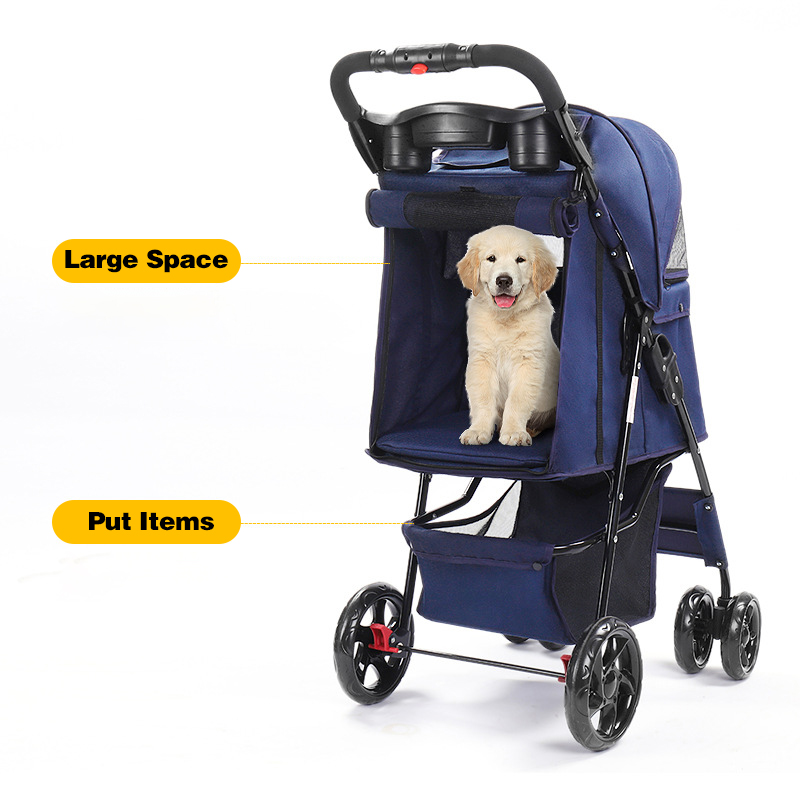 Manufacturer Wholesale Foldable Breathable Travel Portable Dog Stroller